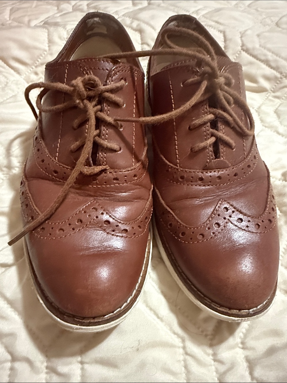 Cole Haan Brown Leather Wingtip Loafers